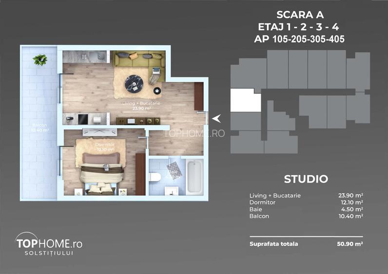 Apartament 2 camere,bloc 2022,str Solstitiului - 2