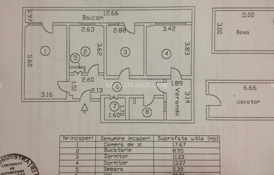 Apartament 3 camere zona Calarasilor, etaj intermediar, balcon 12mp - 4