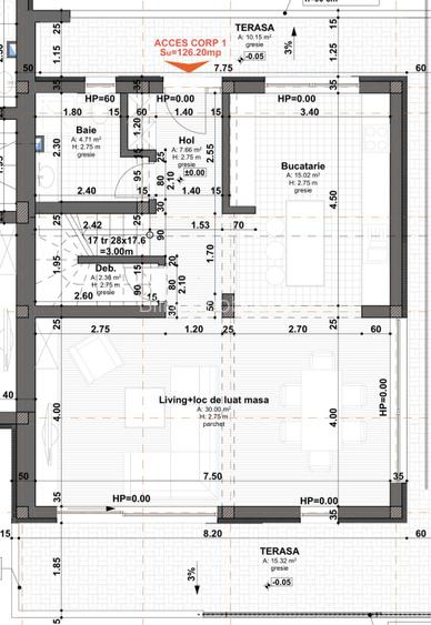 Casa Tip Duplex, 4 camere, 120 mp utili, terasa, teren 200 mp,Chinteni - 3