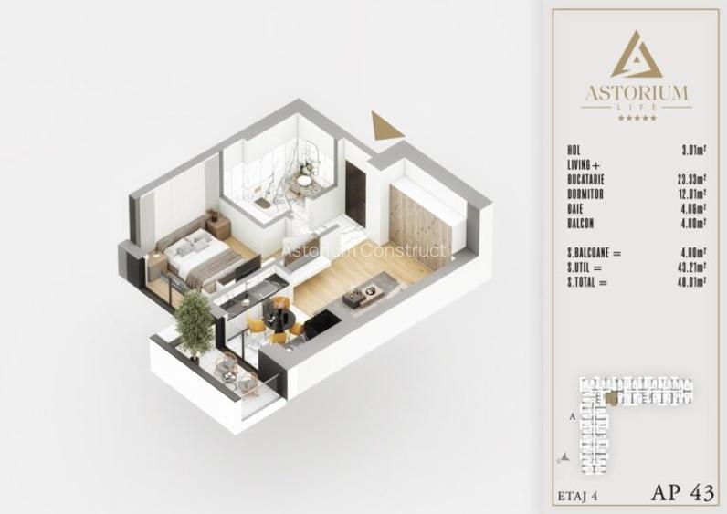 Studio Premium în Ansamblu Rezidențial Nou | Finisaje de Lux | Comision 0% - 3