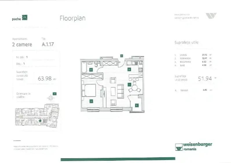 Apartament 2 camere+balcon I  Incalzire in pardoseala| Comision 0%| - 7