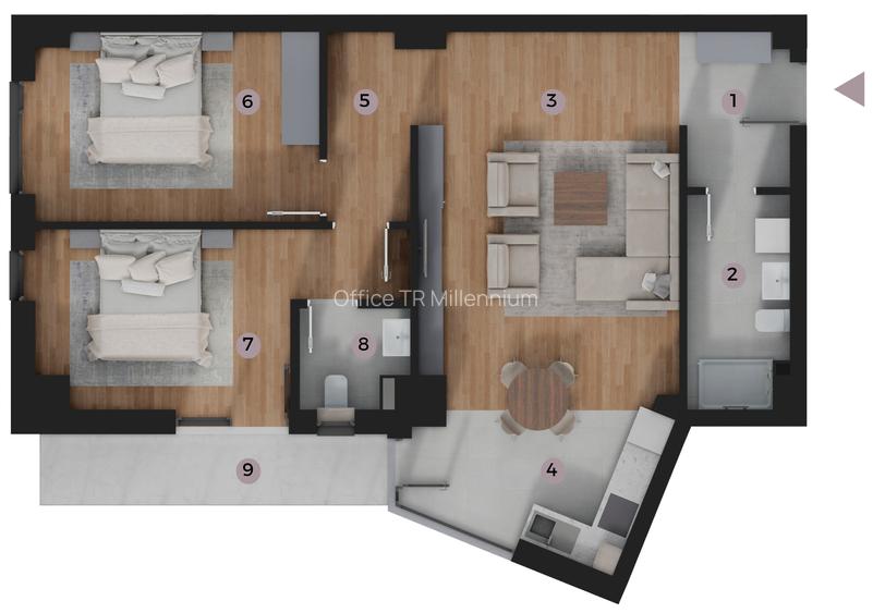 Apartament 3 Camere TIP A08, suprafață 83,22 m2, Zona Tatarasi-Venetia - 2