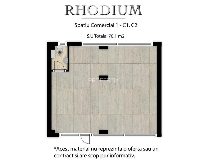 Spațiu comercial 70 mp, ansamblu nou, strada Cetății, Florești - 4