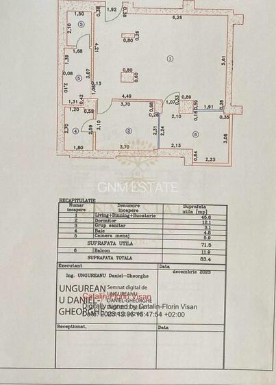 Iancu Nicolae /apartament 2 camere 83,4 mp total utili / Cortina 126 - 11