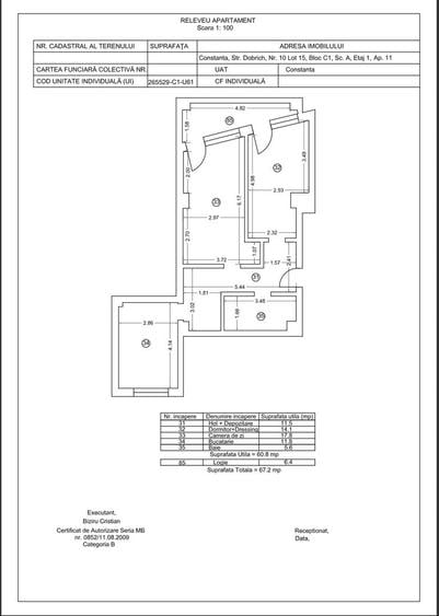 Tomis Nord - Vanzare apartament cu 2 camere, bloc nou.
