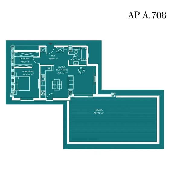 Apartament 2 Camere Pipera Plaza 2026 terasa de 67 mp!