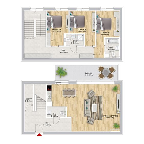 Penthouse cu vedere panoramică în Luxuria Residence – Domenii