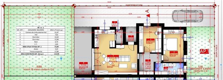 COMISION 0% UNITATE IN DUPLEX PARTER 3 CAMERE SACALAZ