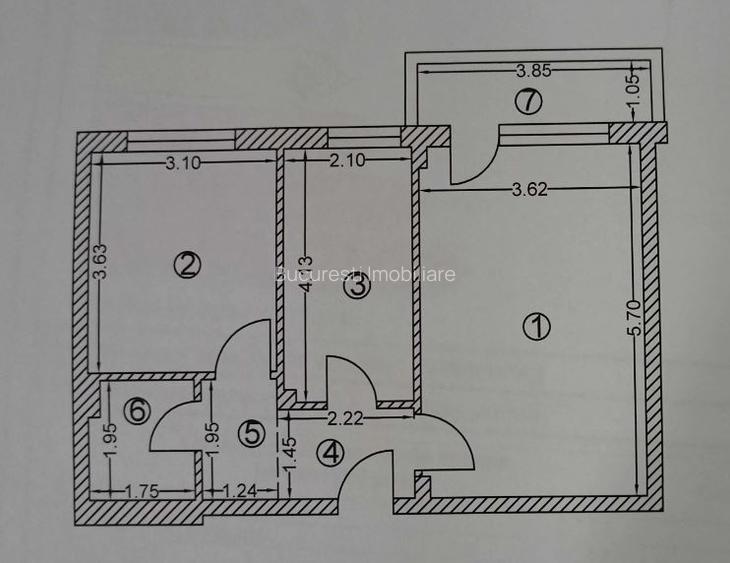 Apartament 2 camere,Titan,et.2/4,bl.2019, DECOMANDAT,balcon inchis,AC,complex. - 6