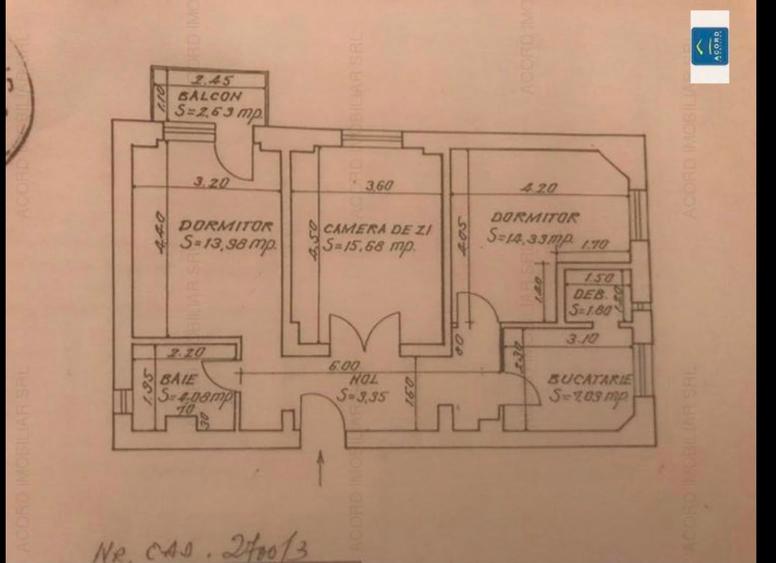 Apartament 3 camere dec Faleza Nord