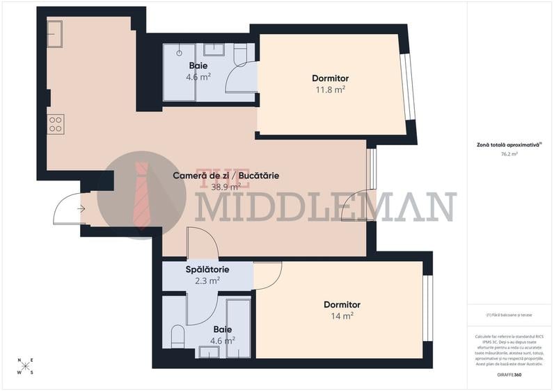 Vanzare apartament 3 camere  | Stația de metrou Basarab în fața blocului