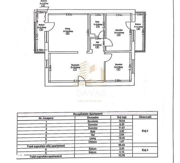 Apartament 3 camere decomandat +parcare primărie | 67mp | The Office | Marasti
