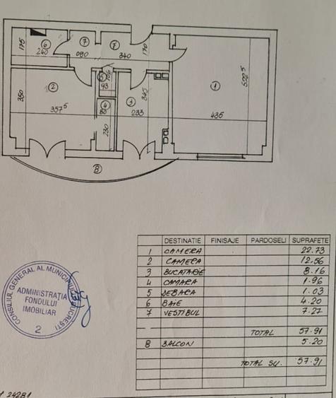 Nerva Traian-Apartament de 2 camere-decomandat