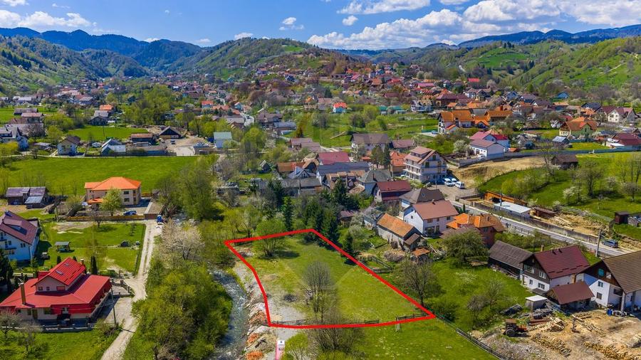 COMISION 0%| TEREN INTRAVILAN 1805 MP | PANORAMĂ MUNTE |MOIECIU DE JOS