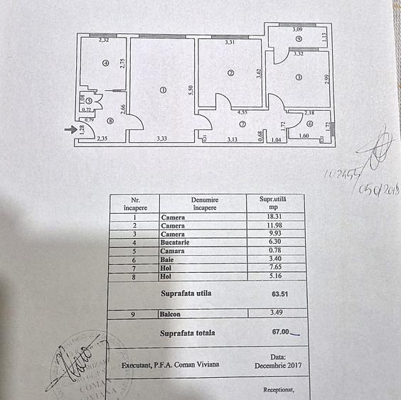 Apartament 3 Camere Micro 16 - Etaj 3, Centrală Proprie & Izolat