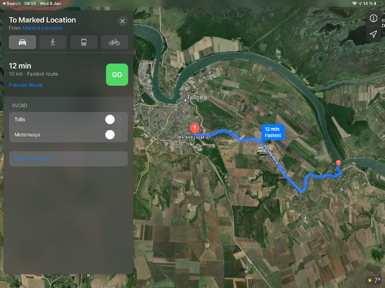 Proprietar vând 2,6 ha de teren parcelat, lângă Dunăre la Nufăru, Tulcea