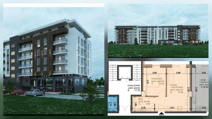 Apartament de vanzare, 2 camere, bloc nou cu lift Comision 0