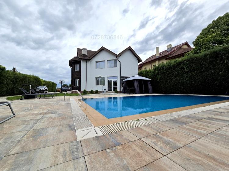 Corbeanca, vila superba, 2083 mp teren cu iesire la lac si drept de agrement