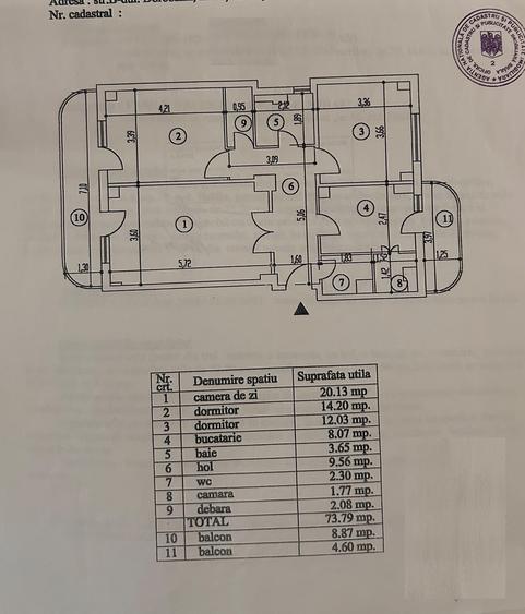 Apartament 3 camere, suprafata 87mp, Dorobantilor, mobilat utilat.