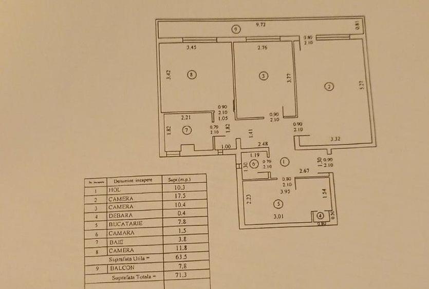 Apartament 3 camere  decomandat – Drumul Taberei