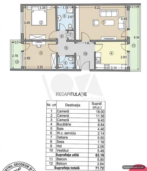 De vânzare: apartament 3 camere mobilat-utilat Militari-piata Gorjului