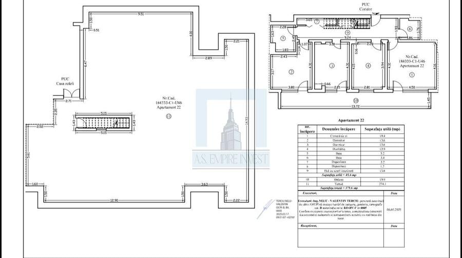 Apartament 3 camere, parcare, boxa, terasa de 274 mp-zona Bartolomeu