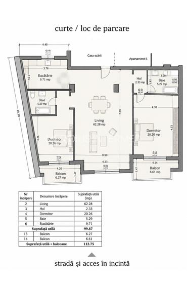 Vânzare apartament unic 2/3 camere 113 mp. Portul Tomis - 4