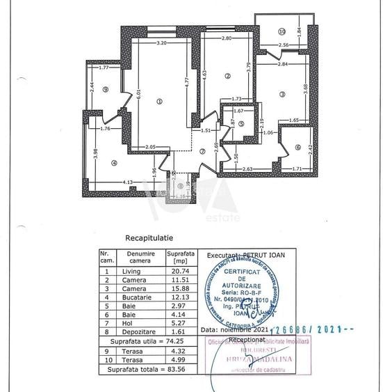De închiriat: apartament 3 camere + 2 parcari - Granvia Lujerului - 8
