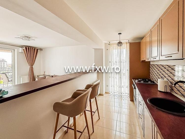 Apartament 3 camere decomandat, mobilat, utilat, cu parcare, bloc nou