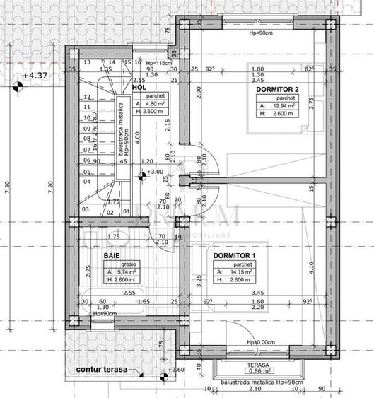 Duplex despartit prin camera tehnica - canalizare - dormitor la parter - 2