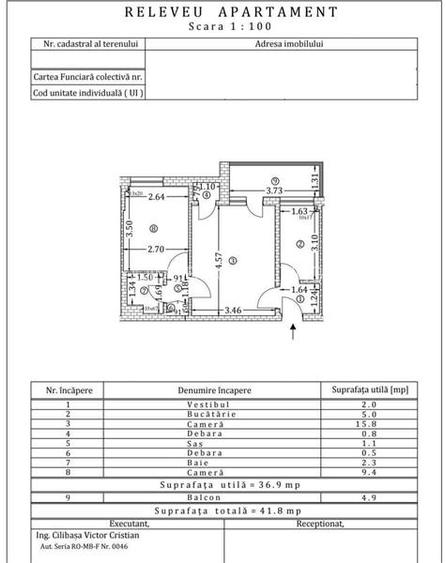 Calea Victoriei, apartament  2 camere, renovat, etajul 3/7 - 8
