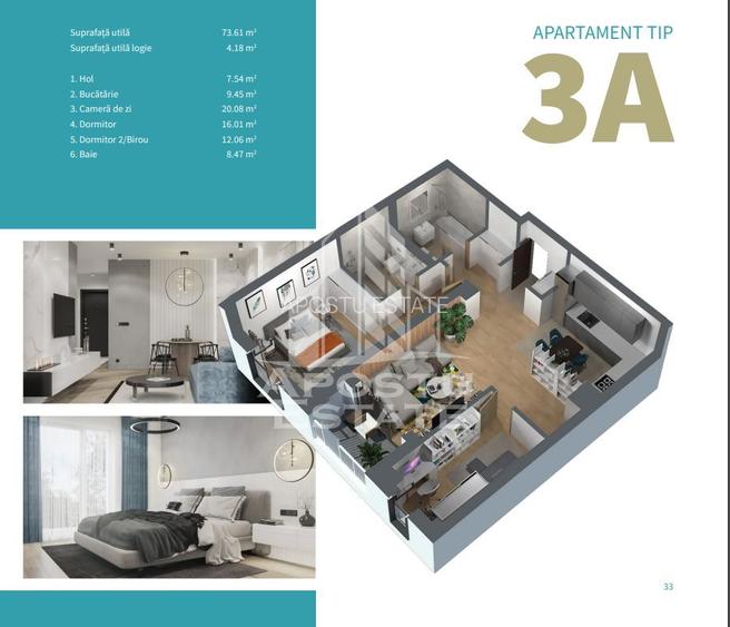Apartament cu 3 camere, complex rezidential nou, zona Centrala - 2