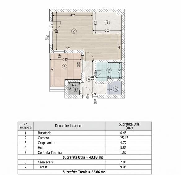 Duplex 4 camere 100mp | 0 comision | Tunari | toate utilitatile - 7
