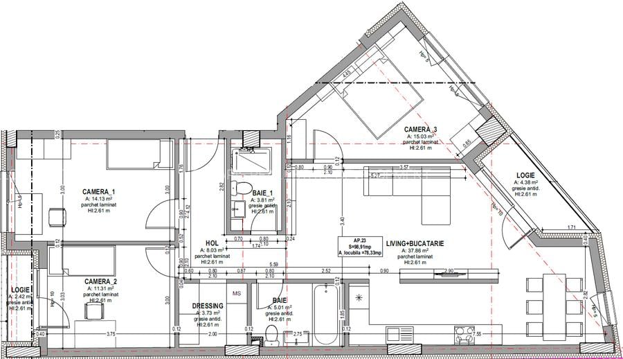 Ap de 4 camere în bloc nou - zonă semicentrală - Str. Burebista 5-7 - 5