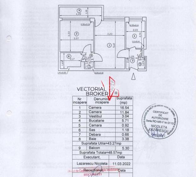 2 camere, semidecomandat, 50mp, bl.reabilitat, mobilat, Pta Muncii- Gh. Petrascu - 6