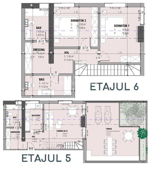 Apartament DUPLEX în Constanța – 3 camere cu terasă spectaculoasă de 53 mp - 6