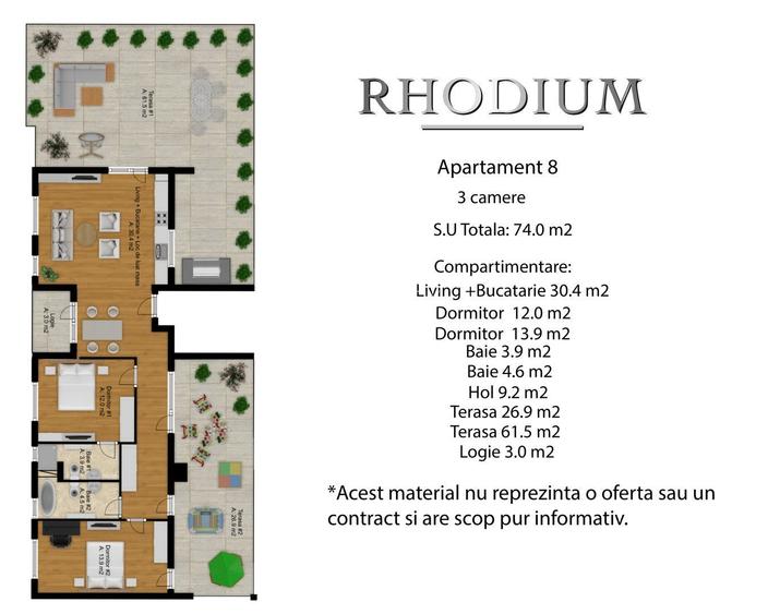 Apartament 3 camere, str. Cetății – Direct dezvoltator, 0% comision - 8