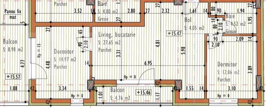 Apartament cu 3 camere 64 mp, 2 balcone, Bloc Nou, zona Marasti - 2