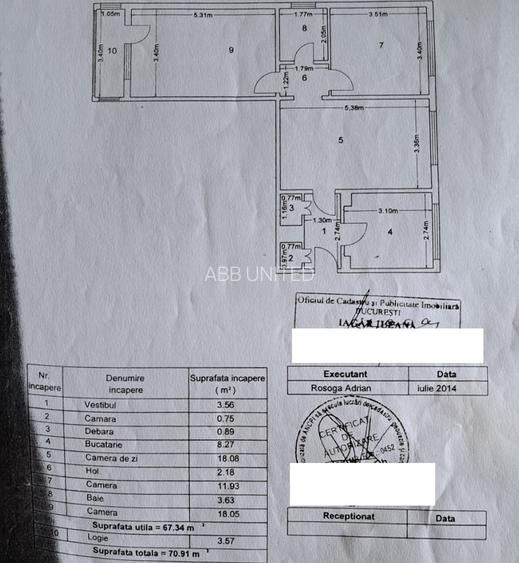Tineretului, Piata Norilor ap. 3 camere. - 14