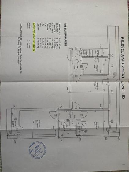 Apartament 3 camere de vânzare – Crângași | Etaj 1 | 2 balcoane A265