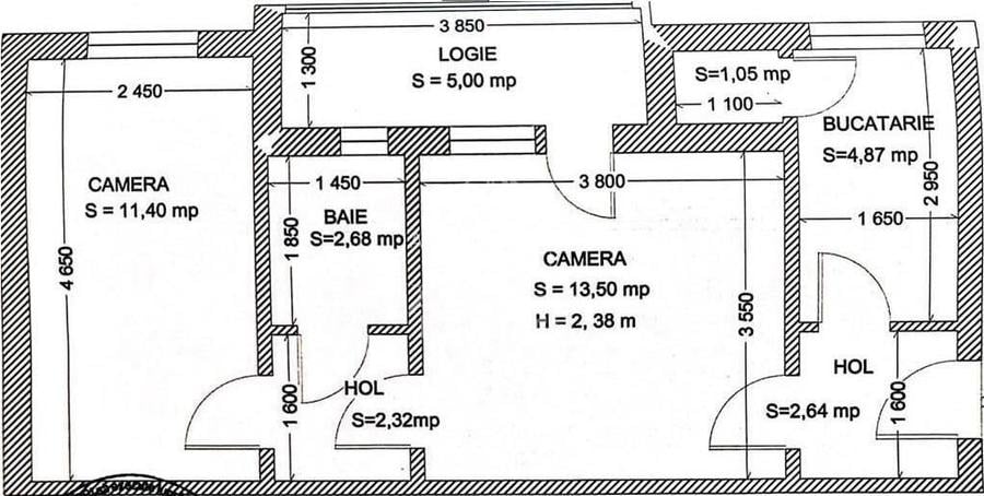 Apartament 2 camere Complexul Studentesc etaj 4 - 9