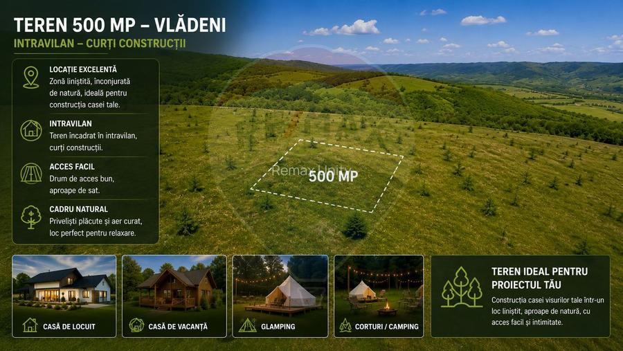 Teren 500mp Vlădeni/ Oportunitate investițională/ Comision 0% - 2