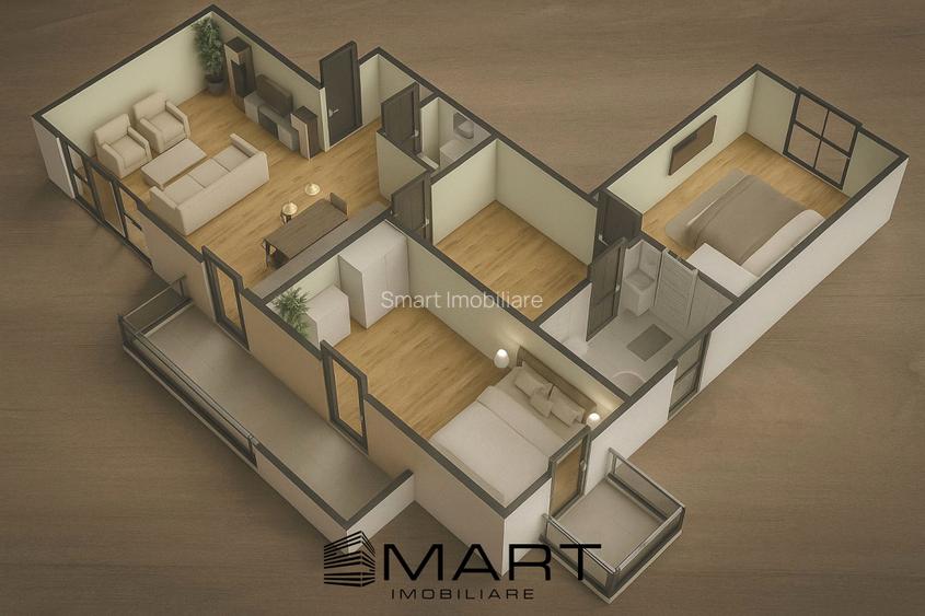 Apartament nou cu 3 camere decomandate zona Calea Surii Mici - 2