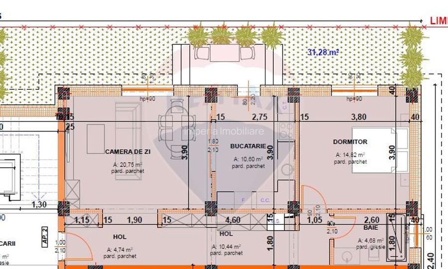 2 Decomandate, 66mp, plus gradina 31,5 - 4