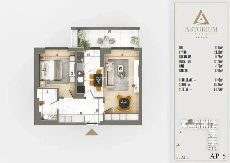 2 Camere decomandat Bloc premium izolatie fonica extra Theodor Pallady - 2