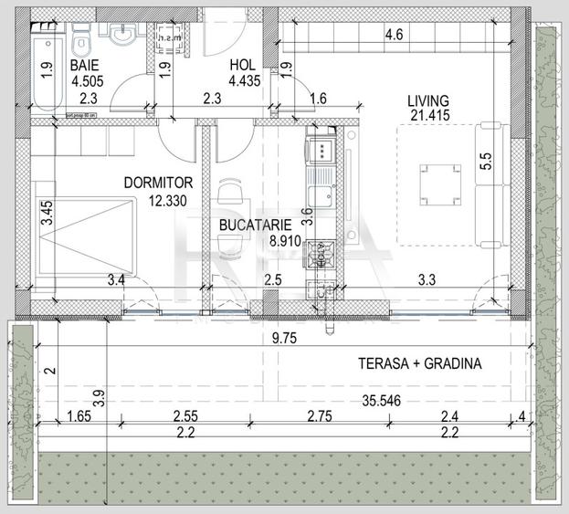 2 camere curte in Pipera langa Scoala Olga Gudynn - 5