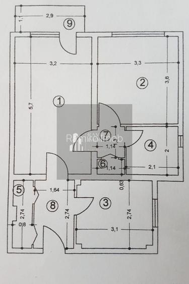Apartament 2 camere, semidecomandat Rahova - 17