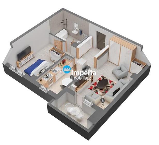 Apartament 2 cam de vanzare,56 mp,Dacia - 9