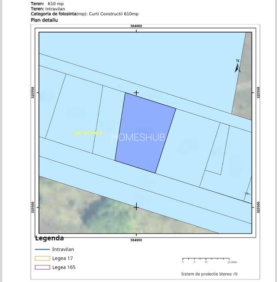 Teren intravilan, 610 mp, front 23 m, utilitati | Str. Teius - Rahova - 11