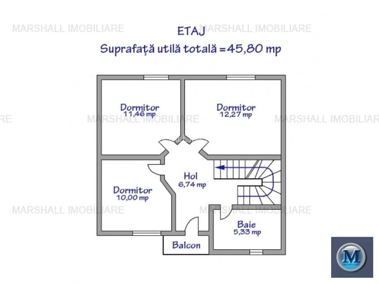 Vila cu 4 camere de vanzare, zona Rudului, 145 mp #16336 - 14